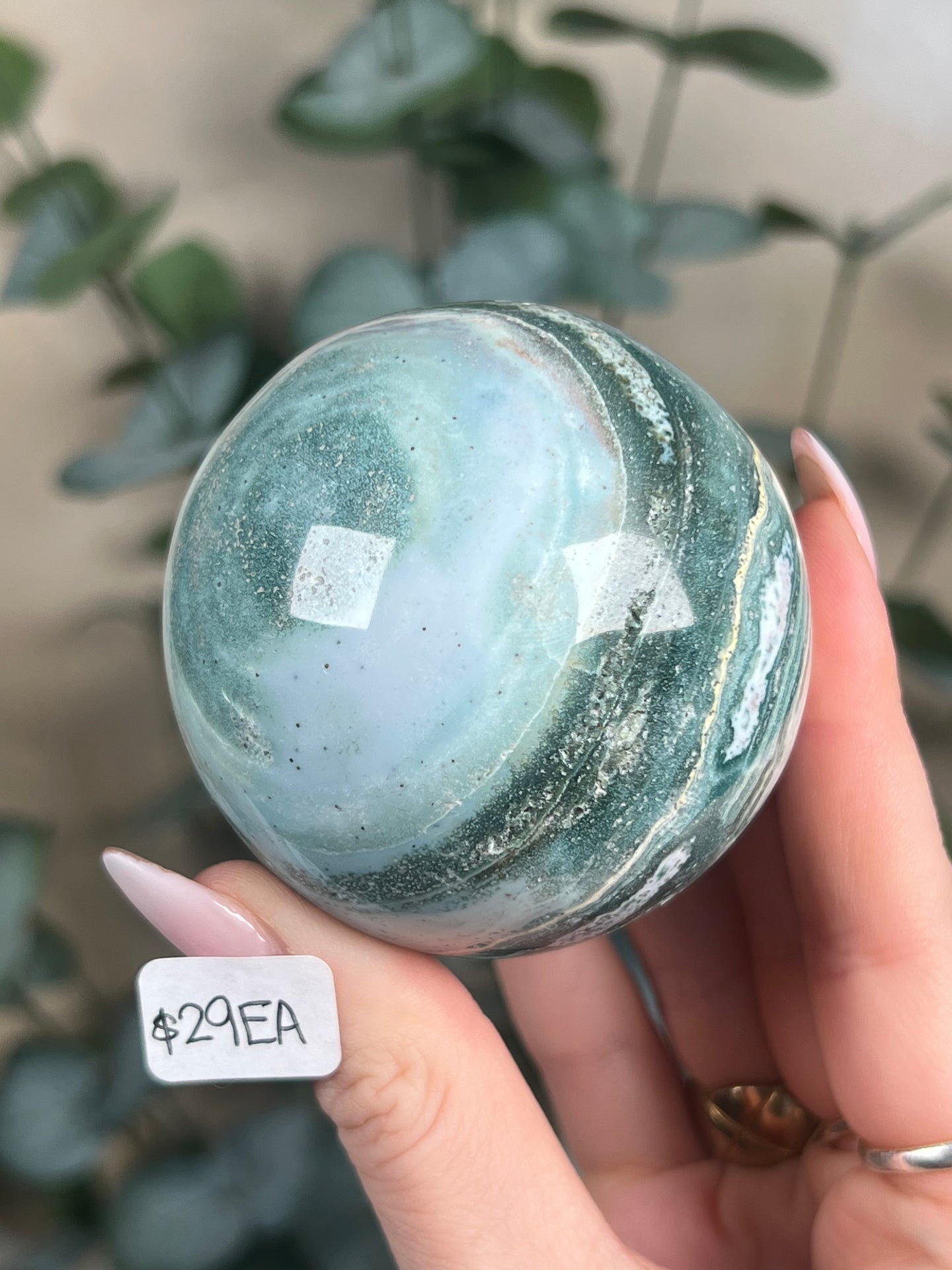Sea Jasper Spheres (27-30, 3 options)